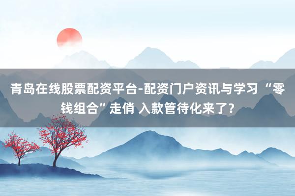 青岛在线股票配资平台-配资门户资讯与学习 “零钱组合”走俏 入款管待化来了？